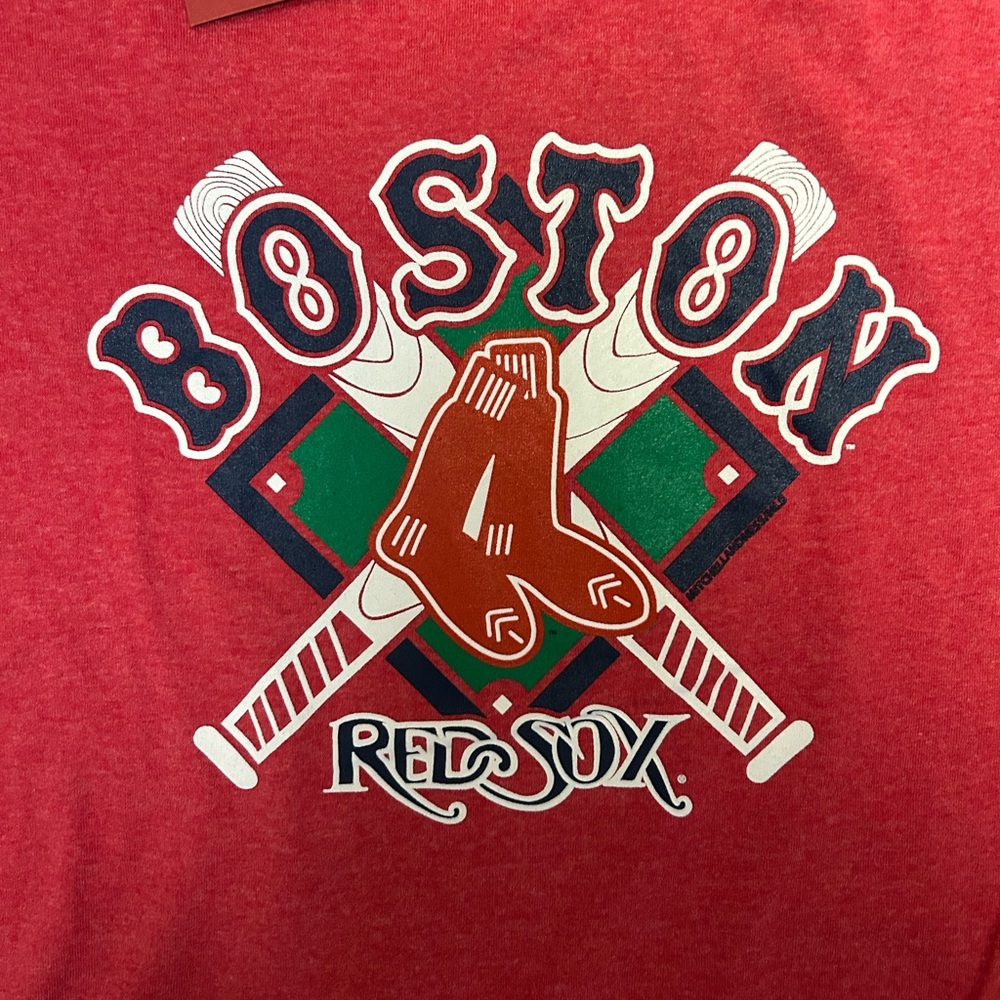Mitchell & Ness Red Boston Graphic Tee - Picture 2 of 5